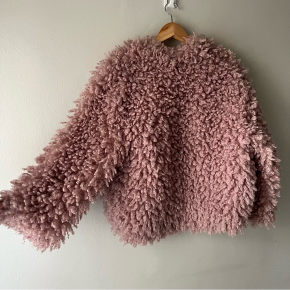 H&M Shaggy Teddy Fur Coat Jacket - Picture 5 of 6